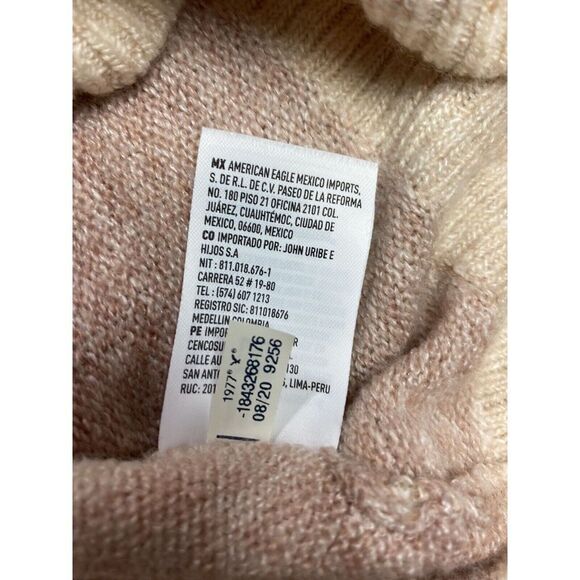 American Eagle Turtleneck Sweater Womens XS‎ Pink Beige Ombre - Picture 5 of 6